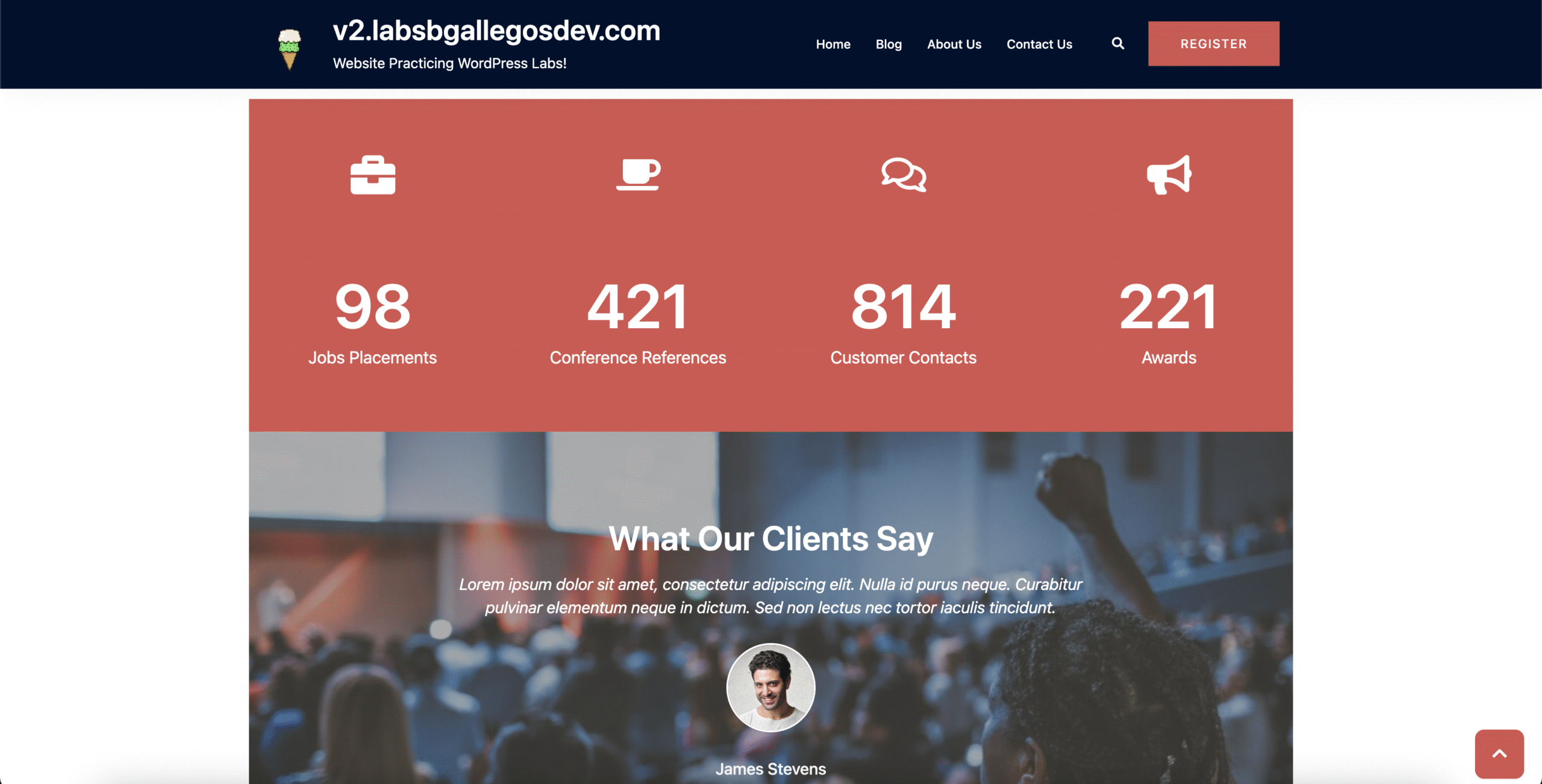 Website Design Screenshot - Counter