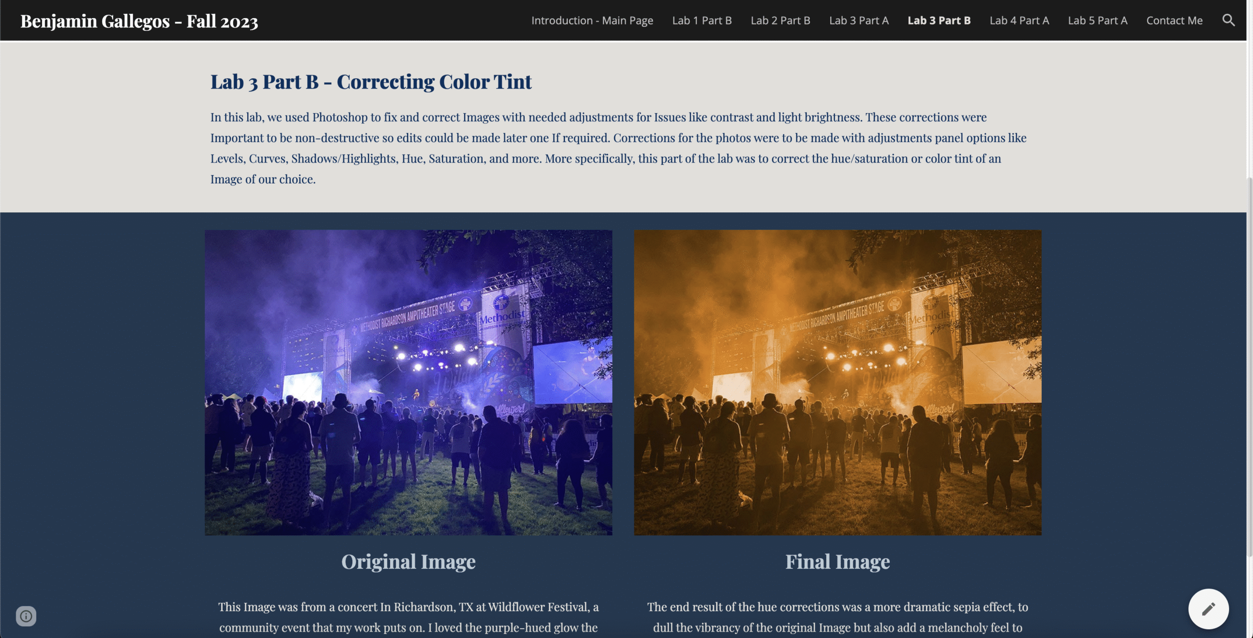 Website Design Screenshot - Photoshop Website