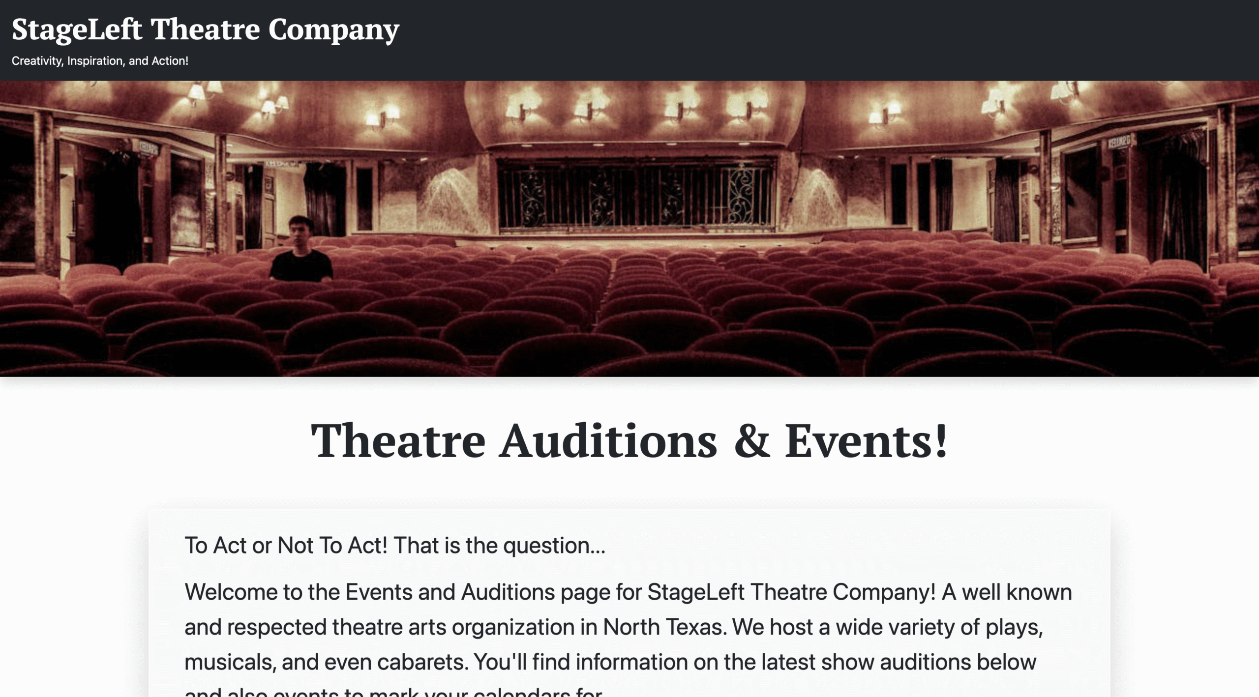 Website Design Screenshot - Carousel