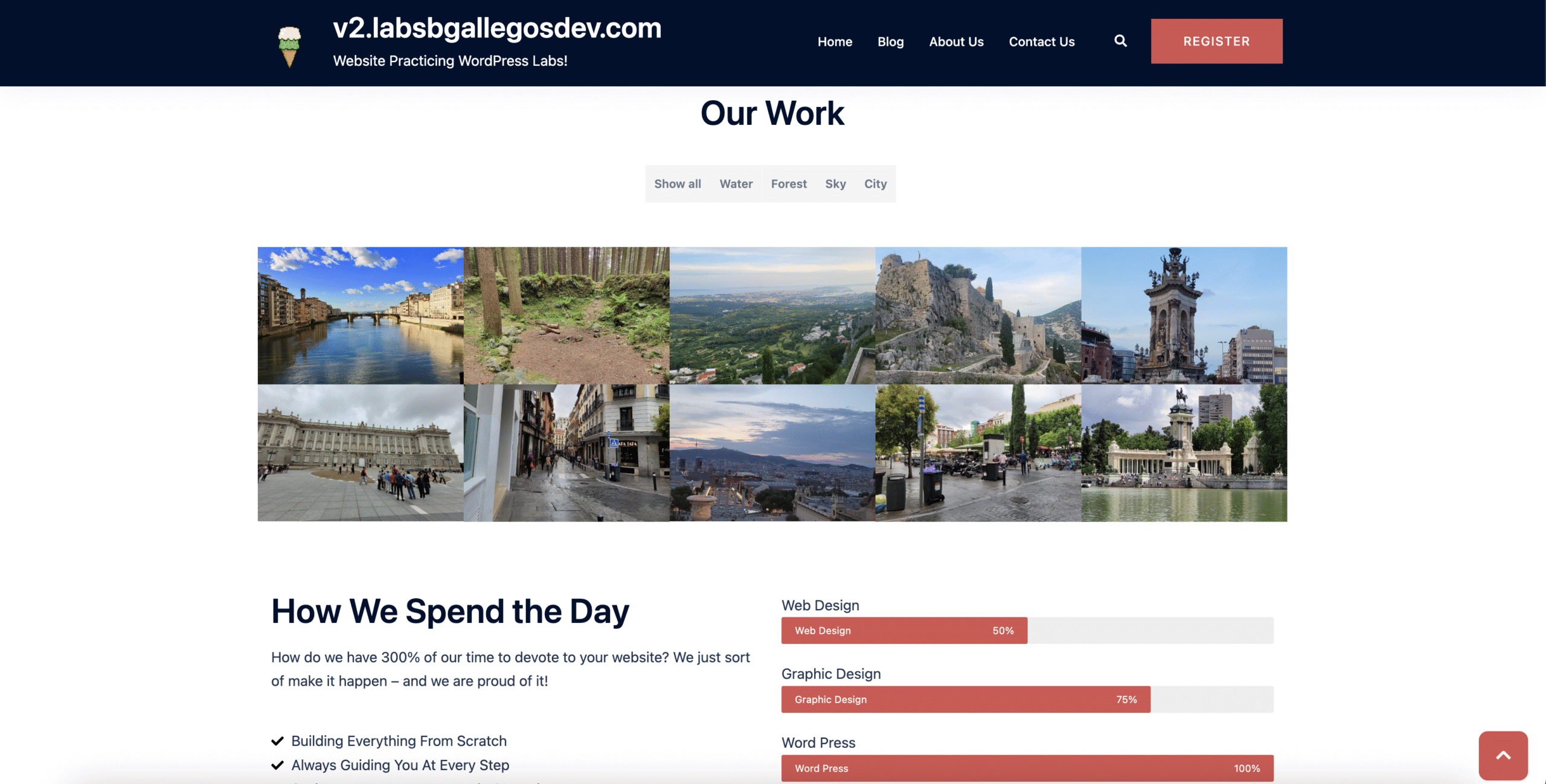 WordPress Design - Progress and Gallery